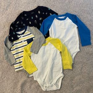 Set of 4 Long Sleeved Baby Gap Onesies - EUC